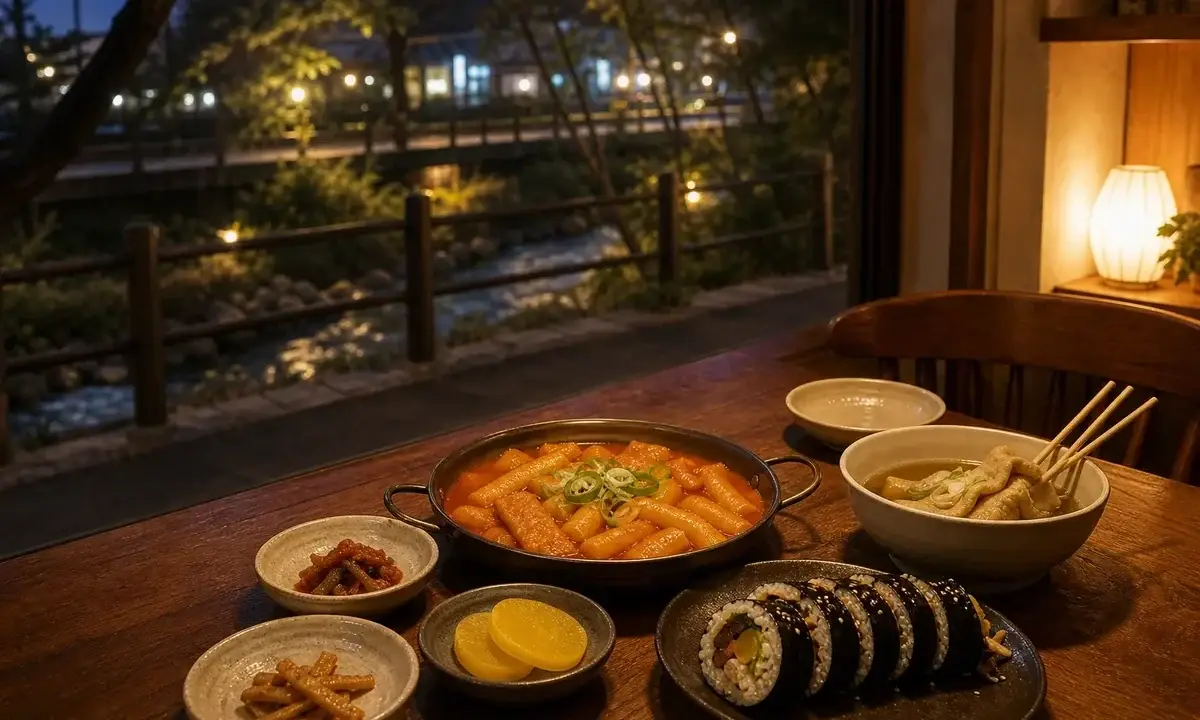 저녁 산책길 동네 분식집 체크 메모 대표 이미지