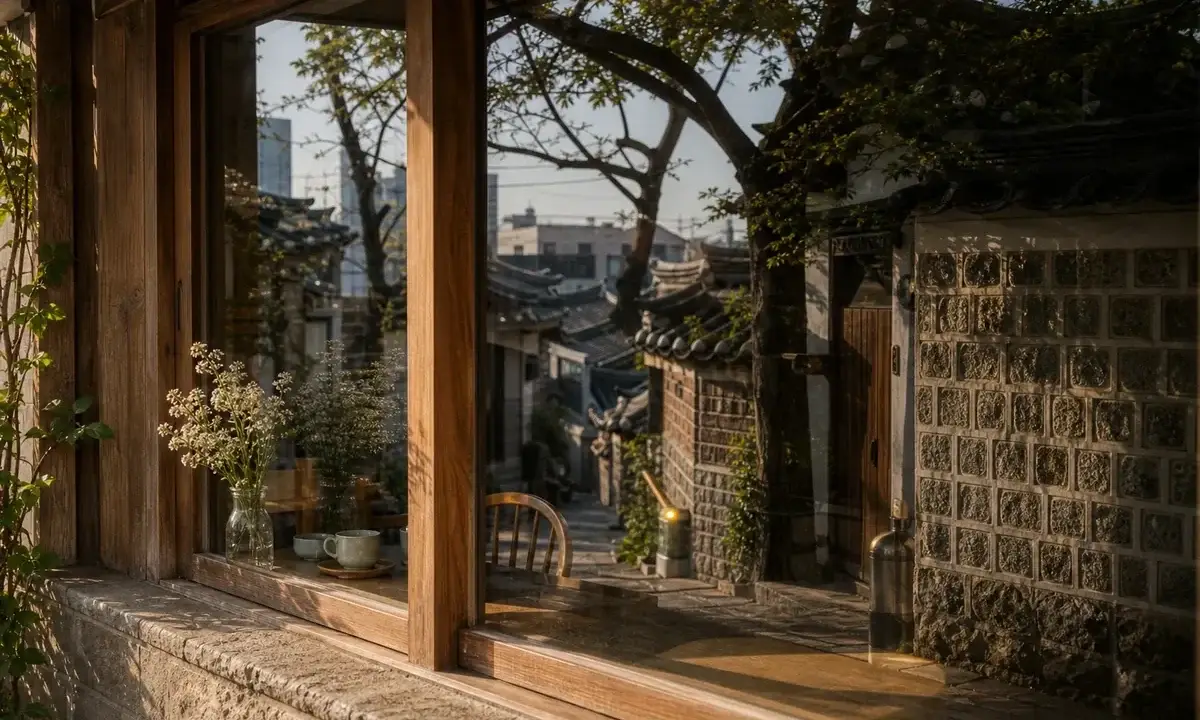 창문 반사가 예쁜 골목 포토존 기록 대표 이미지
